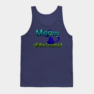 Meow Of The Undead Pet-tacular Prints Cats and Halloween Fun Tank Top